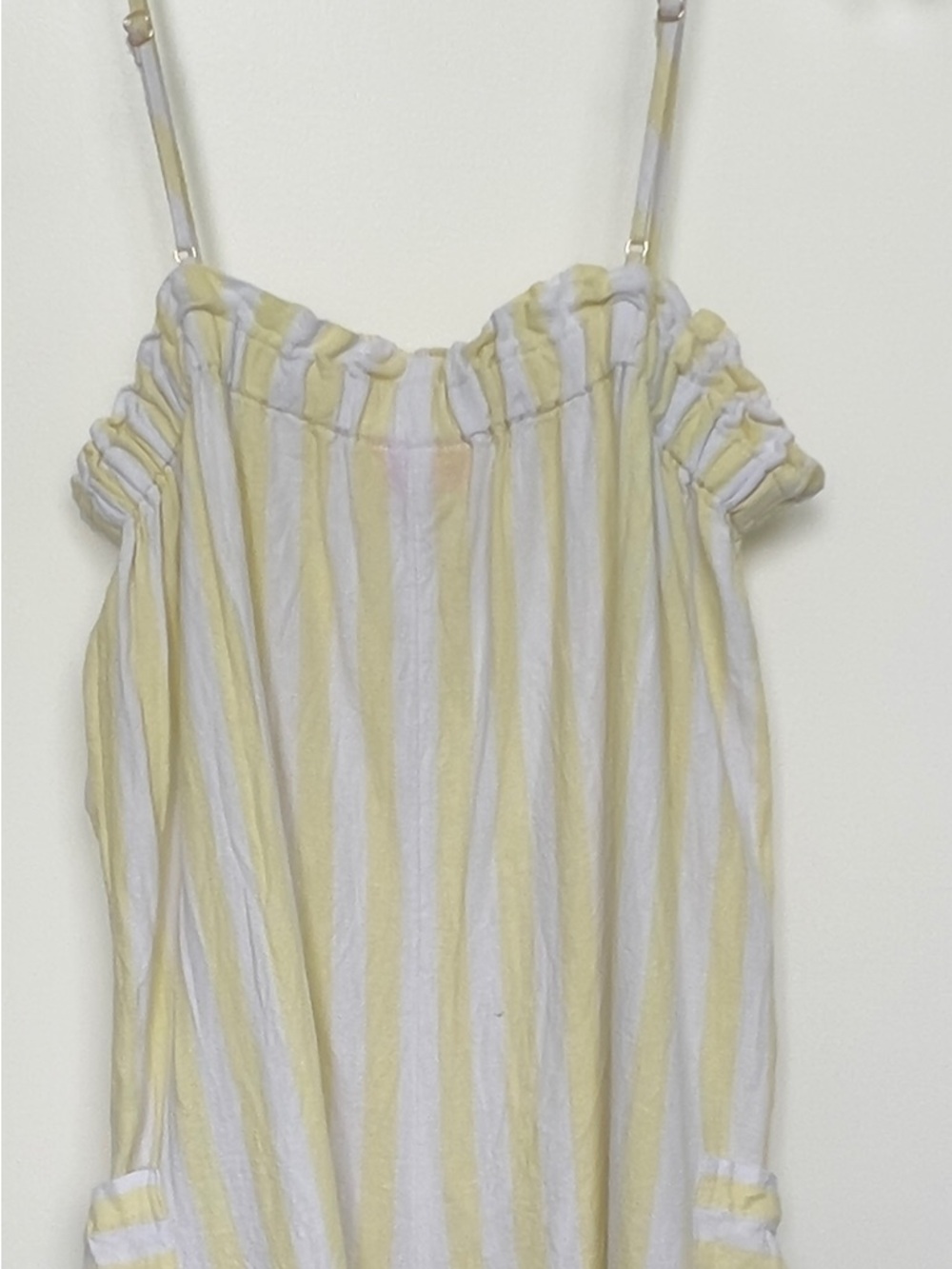 Yellow & White Striped women’s Jumpsuit - Picture 7 of 8